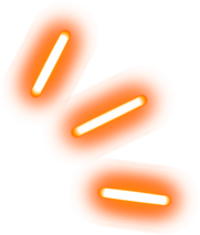 Orange neon expression mark surprise